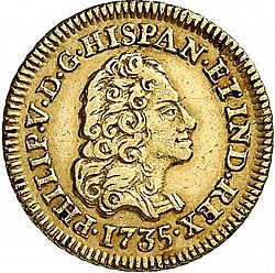 Large Obverse for 1 Escudo 1735 coin