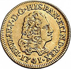 Large Obverse for 1 Escudo 1741 coin