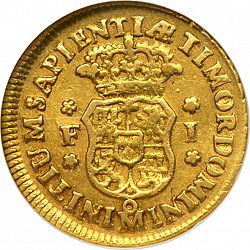 Large Reverse for 1 Escudo 1733 coin