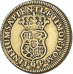 Large Reverse for 1 Escudo 1739 coin