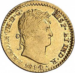 Large Obverse for 1 Escudo 1814 coin