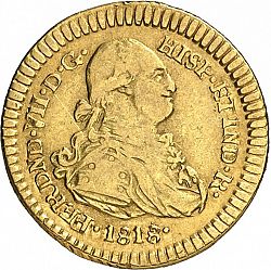 Large Obverse for 1 Escudo 1818 coin