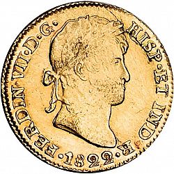 Large Obverse for 1 Escudo 1822 coin