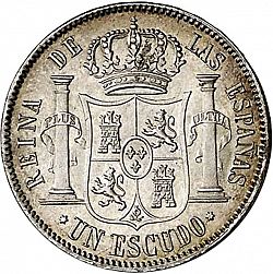Large Reverse for 1 Escudo 1867 coin