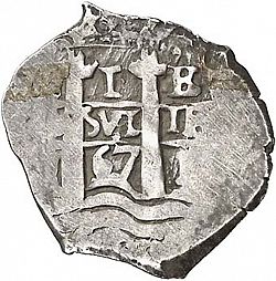 Large Obverse for 1 Real 1667 coin