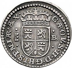 Large Obverse for 1 Real 1686 coin