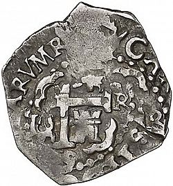 Large Reverse for 1 Real 1695 coin