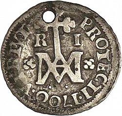 Large Reverse for 1 Real 1700 coin