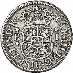 Large Obverse for 1 Real 1760 coin