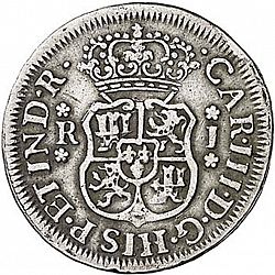Large Obverse for 1 Real 1761 coin