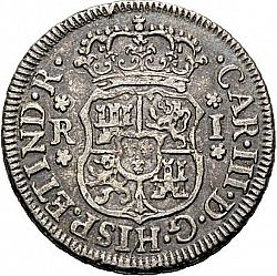Large Obverse for 1 Real 1763 coin