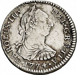 Large Obverse for 1 Real 1774 coin