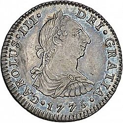 Large Obverse for 1 Real 1775 coin