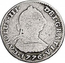 Large Obverse for 1 Real 1776 coin