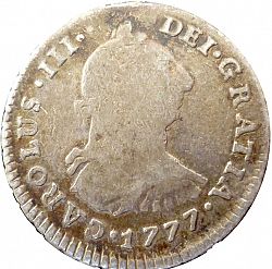 Large Obverse for 1 Real 1777 coin
