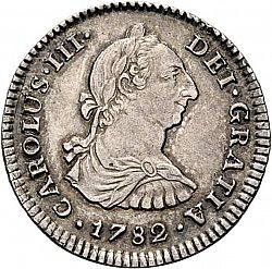 Large Obverse for 1 Real 1782 coin