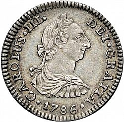 Large Obverse for 1 Real 1786 coin