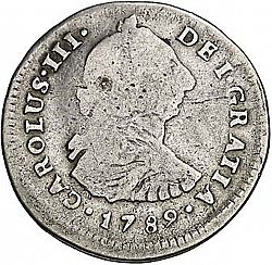 Large Obverse for 1 Real 1789 coin