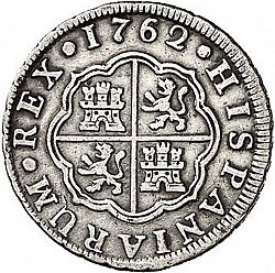 Large Reverse for 1 Real 1762 coin