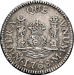 Large Reverse for 1 Real 1768 coin