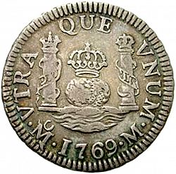 Large Reverse for 1 Real 1769 coin