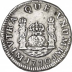 Large Reverse for 1 Real 1770 coin