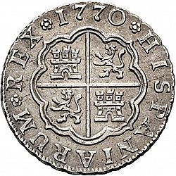 Large Reverse for 1 Real 1770 coin