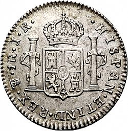 Large Reverse for 1 Real 1773 coin