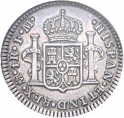 Large Reverse for 1 Real 1774 coin