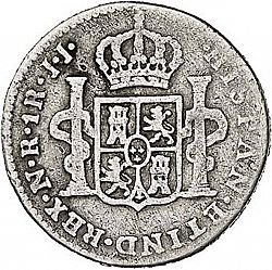 Large Reverse for 1 Real 1776 coin