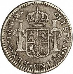 Large Reverse for 1 Real 1777 coin