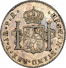 Large Reverse for 1 Real 1778 coin