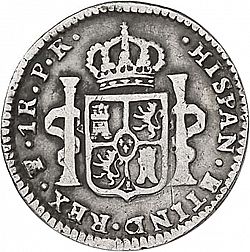 Large Reverse for 1 Real 1783 coin