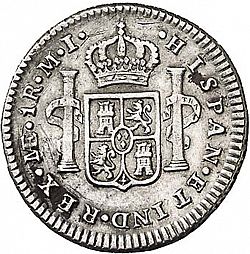 Large Reverse for 1 Real 1784 coin