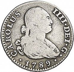 Large Obverse for 1 Real 1789 coin