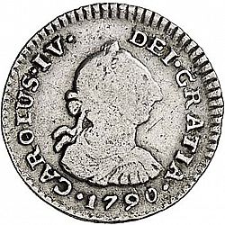 Large Obverse for 1 Real 1790 coin