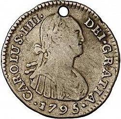 Large Obverse for 1 Real 1795 coin