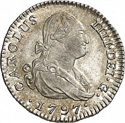 Large Obverse for 1 Real 1797 coin