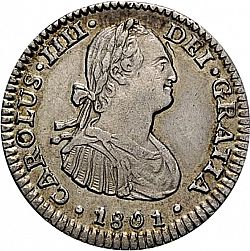 Large Obverse for 1 Real 1801 coin