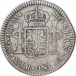 Large Reverse for 1 Real 1791 coin