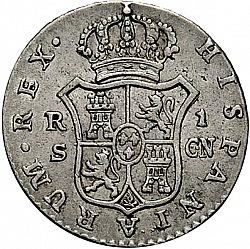 Large Reverse for 1 Real 1796 coin