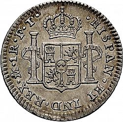 Large Reverse for 1 Real 1801 coin