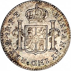 Large Reverse for 1 Real 1802 coin