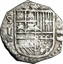 Large Obverse for 1 Real 1589 coin