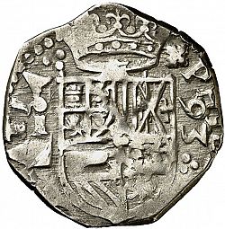 Large Obverse for  1 Real 1593 coin