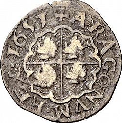 Large Reverse for 1 Real 1651 coin