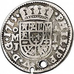 Large Obverse for 1 Real 1715 coin