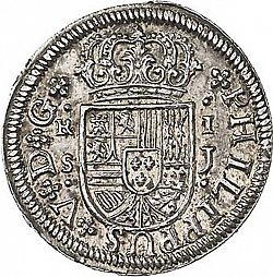 Large Obverse for 1 Real 1721 coin