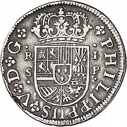 Large Obverse for 1 Real 1729 coin
