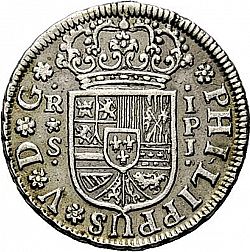 Large Obverse for 1 Real 1745 coin
